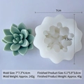 3D succulent silicone mold for DIY candles and soaps with detailed petal texture - Succulent H-0568