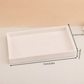 Beige velvet jewelry tray for drawer storage with dimensions 21x12.5x2.4 cm - Empty Tray / Beige