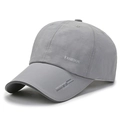 Cappello da baseball grigio scuro ad asciugatura rapida con ricamo Fashion e strisce riflettenti - Regolabile / Grigio chiaro
