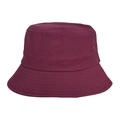 Classic cotton twill bucket hat in deep wine red color with a clean minimalist design - Dark Red