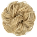 Messy bun hair scrunchie in golden synthetic fiber for voluminous hair styling - 22/613 Champagne Blonde Mixed