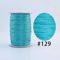 Cordon de cire coréen bleu lac #129 pour bijoux DIY montrant la texture tissée - 129 Lac Bleu / 10 Mm 160 M