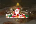 Adesivi natalizi elettrostatici con Babbo Natale e fiocchi in cinque misure - Piccolo / Colorato