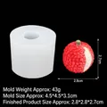 3D realistic lychee fruit silicone mold for DIY cake mousse and chocolate decor - 4# (B1131) / Clear