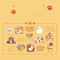 30 autocollants de chiens dorés en PVC, illustrations d'animaux pour scrapbooking - 30 Feuilles / Crème Ouaf