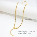 Golden 2.3mm twisted Singapore chain necklace in 18K gold plated stainless steel - 2.3mm Twisted Dense Chain - Gold