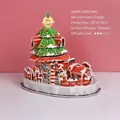 3D Christmas tree snow house puzzle with Santa and reindeer figures for kids - Merry Christmas Tree (Large)