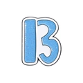 Close-up of letter B enamel pin with blue glitter finish and black metal outlines - Sky Blue Glitter Letter B
