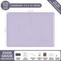 Light purple non-slip silicone baking mat 70x50cm with measurements and accessories set - 7mm / 70x50cm / Purple