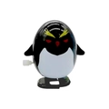 Juguete de pingüino de cuerda en blanco y negro con cejas amarillas para regalo de Navidad - Expresión Enojada