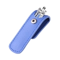 Blue PU leather case with a 6-piece stainless steel earwax removal tool set - 6-Piece Set / Blue