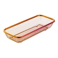 Rectangular stainless steel mesh basket with orange-purple gradient finish for utensils - Magic Red