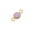 Macro shot of 6mm gold-plated stainless steel oval connector with purple druzy resin inlay - Purple Druzy Style (11)