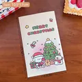 Sacchetto regalo di Natale con cane e pupazzo 10,5x17cm per confezioni festive - 3# Regalo di Natale (Beige)