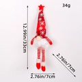 Christmas glowing gnome plush with red snowflake hat and long legs, 33cm height - Red Long-Legged Doll with Light