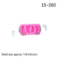 Stampo in silicone rosa piedini neonato per fondente e cioccolato con misure - Stile 1 Impronte / Rosa