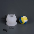 Molde de silicona de voleibol para jabón y velas con especificaciones de tamaño y peso - Voleibol
