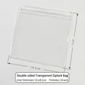 Thick 24-wire transparent PVC jewelry seal bag measuring 11x10.5cm for storage - 24 Mil / 10.5x11cm / Clear
