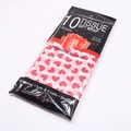 Set of 10 sheets white tissue paper with red heart pattern for gift wrapping - Red Heart