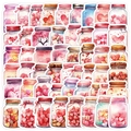 Detail of waterproof Valentine's Day heart jar stickers for laptops and water bottles - Romantic Glass Jar Hearts(TQ50-0559)