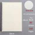 B5 spiral grid notebook with 80 sheets of 5mm grid paper for students and office use - B5-Grid 1 Unit