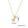 Collana placcata oro 18K con ciondolo lettera I e zirconi micro-pavimentati - Lettera I / Oro