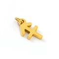 Golden Sagittarius zodiac pendant made of durable stainless steel on white background - Sagittarius - Single Pendant
