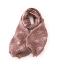 Fashionable houndstooth scarf with horse-bit pattern in red, blue, and beige colors - Horse-bit Plaid / Red