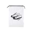 Witte opbergzak met trekkoord en minimalistische vintage sneaker-illustratie - Middelgroot / Transparant Mat