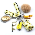 Set de porte-clés motif tournesol en néoprène avec alarme et divers accessoires - Tournesol (Style 2)