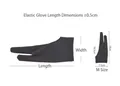 Universal stylus accessory elastic glove size M dimensions 19cm length and 7.5cm width - Two-Finger Three-Layer Anti-Mistouch Glove (Size M)