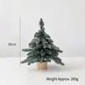 Mini 30cm künstlicher Weihnachtsbaum mit Holzsockel und grünen Nadeln - 30cm PE Mischkiefer Baum (280g)
