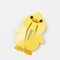 Cute yellow cartoon duck BB hair clip with vibrant metal painted finish for kids - Yellow Duck