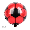 18-inch red and black soccer ball foil balloon for sports party decorations - 18 Inch Red & Black Soccer