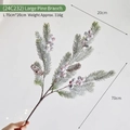 Artificial cedar branch with green pine needles, white berries and pine cones 70cm - (24C232) Large Pine Branch