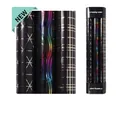 Black and gold geometric triangle pattern wrapping paper roll for luxury gift wrapping - Set 3 (Triangle/Wave/Fine Grid)