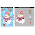 Christmas snowman wall sticker set with pink hat and snowflakes for holiday glass decor - BQ469 Snowman with Hat