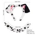 Dalmatian spotted plush headband and tail set for children animal costume - Dalmatian Spotted / 2-Piece Set