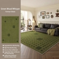 Tapis de salon vert rétro à motif pixel avec envers antidérapant et haute densité - 140*200cm / Chuchotement des Bois Verts