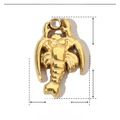 Detailed size chart of a 12mm golden stainless steel lobster charm with weight specs - YE455-2-Gold Lobster