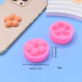 Roze siliconen bloemvorm voor fondant en klei DIY-projecten diameter van 4 cm - Ronde Reliëfbloem(2)
