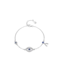 Bracciale in argento sterling S925 con occhio del diavolo blu e cristalli lucenti - Argento 925 / Argento (RHB1400S)