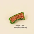 Lifelike PVC green pepper stuffed with meat keychain charm, 6cm x 3cm x 2.5cm size - Tiger Skin Stuffed Green Pepper - Model Style