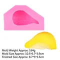 Pink silicone durian mold for candle making with yellow finished product sample B412 - 5# Long Durian Flesh / Pink