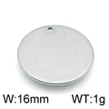 Minimalist silver round metal disc pendant with 16mm width for DIY jewelry making - Steel Color 16mm (KLJ4757-Z)