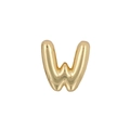 Chic gold-finished letter W metal charm accessory for DIY fashion strap bracelets - Letter W / Gold