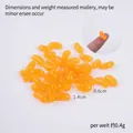 Mini-Harz-Gummibonbon-Modell in Orange für DIY-Bastelarbeiten, Größe 1,4cm x 0.6cm - 1.4cm Mittlere Orangefarbene Geleebohne
