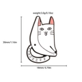Lindo broche de gato esmaltado estilo japonés rosa y blanco con medidas de 30mm - XZ0831/Gato Blanco Abierto de Piernas