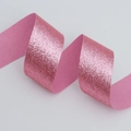 Pink glitter polyester ribbon with sparkling finish for gift wrapping and Christmas decor - Pink (4cm*10 Yards)