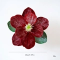 Dunkelrote 25cm künstliche Lotosblume mit Silberglitzer für Weihnachtsbaum Deko - Rot